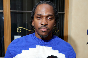 Pusha T is pictured at a fashion show