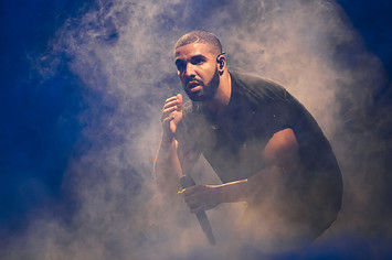 Drake performing at Wireless Birthday Party