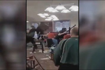 Video of a massive fight inside a Pennsylvania Golden Corral.