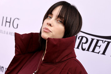 Billie Eilish is pictured at a red carpet event