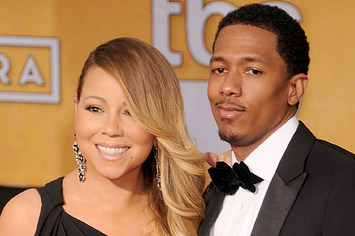 Nick Cannon and Mariah Carey arrive at the 20th Annual Screen Actors Guild Awards