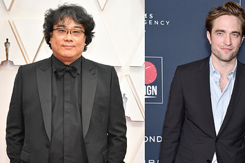Bong Joon-ho and Robert Pattinson are pictured