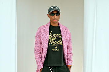 Pharrell Williams, wearing CHANEL, attends the CHANEL Dinner to celebrate FIVE ECHOES By Es Devlin.