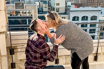 Alaina Scott pictured here with her new fiance Matt Moeller, who she has dated for seven years.