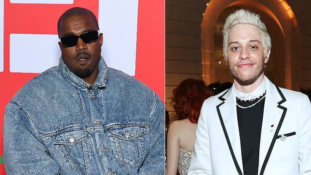 Kanye West has been openly criticizing his ex Kim Kardashian's new boyfriend. Here's everything we know about the one-sided feud between West and Pete Davidson.