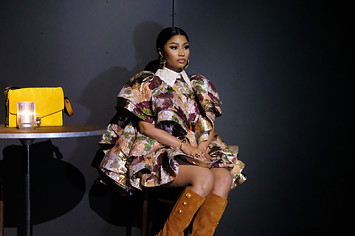 Nicki Minaj attends the Marc Jacobs Fall 2020 runway show during New York Fashion Week