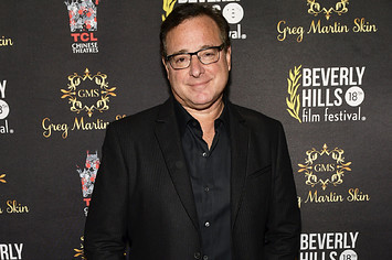 Bob Saget is pictured on the red carpet