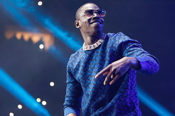 Bobby Shmurda performing at the Prudential Center