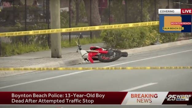 A 13-year-old boy died during an attempted traffic stop after losing control of his dirt bike, in what police are calling an officer-involved traffic homicide.