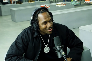 Pusha T appearing on the 'Million Dollaz Worth of Game' podcast.