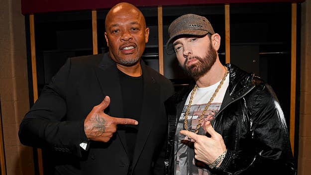 Dr. Dre sparked a debate on social media after he posted a video of Eminem rapping his verse from 2020's "Godzilla," and asked "Marshall Mathers vs. Who?"