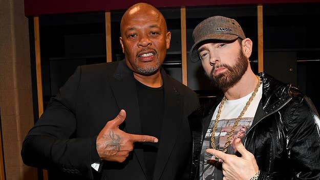 Dr. Dre sparked a debate on social media after he posted a video of Eminem rapping his verse from 2020's "Godzilla," and asked "Marshall Mathers vs. Who?"
