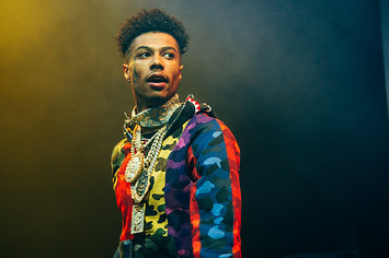 Blueface performing at O2 arena in London