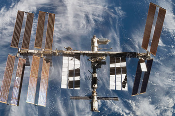 The International Space Station seen from Atlantis.