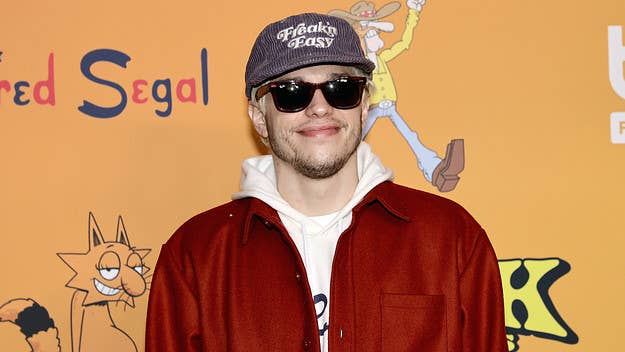 On Friday, John Mulaney shared a video on Instagram of Pete Davidson, who appeared to have a chipped tooth, meeting his and Olivia Munn's two-month-old son. 