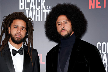 J. Cole and Colin Kaepernick attend the Netflix Limited Series 'Colin In Black and White'