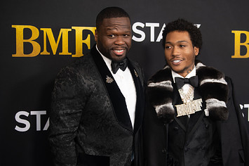 50 Cent and Demetruis Flenory Jr. attend STARZ Series "BMF" World Premiere