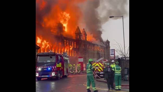 At the time of this writing, a cause for the massive blaze hadn't been determined. Dramatic footage showed dark smoke coming out of the building.