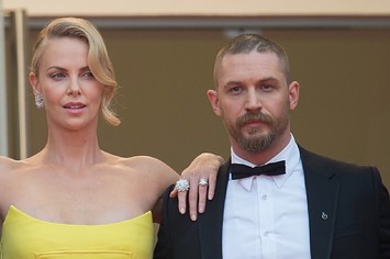 Charlize Theron and Tom Hardy attend the "Mad Max : Fury Road" Premiere