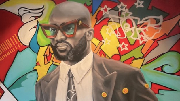Vibrant Virgil Abloh Street Art Illustration - BIG Wall Décor