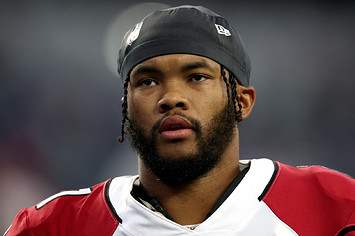 Kyler Murray looks on before the game against the Los Angeles Rams.