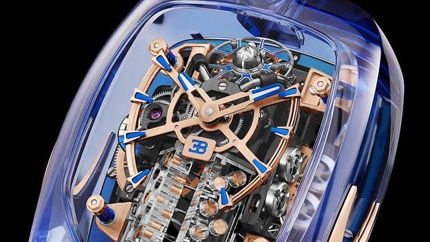 The timepiece-maker reunited with Bugatti to deliver a watch that pays homage to the Chiron hyper sports car—specifically, its 16-cylinder engine.