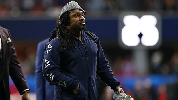 Amazon is looking into hiring Marshawn Lynch as an analyst for their 'Thursday Night Football' show, according to a report from the 'New York Post.'