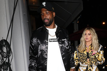 Tristan Thompson and Khloe Kardashian are pictured together