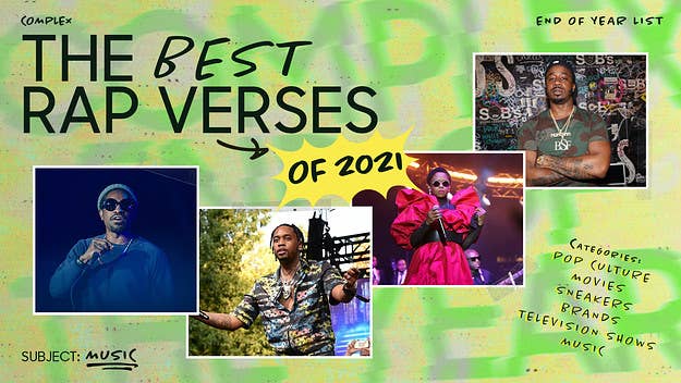 Who had the best rap verse of 2021? From Nicki Minaj's "Fractions" to André 3000's "Life of the Party" verse, we rank the 40 best rap verses of the year.