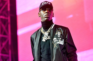 Rapper Young Dolph performs onstage during day two of the Rolling Loud Festival.