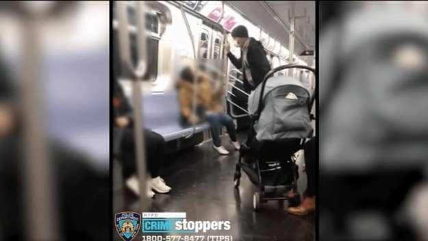 Police are on the lookout for a man caught on video slapping a woman in the face after she called him out for taking photos of other women on the train.

