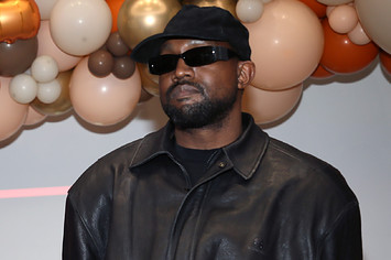 Ye West is pictured with balloons