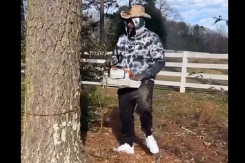 Rick Ross cutting down his trees