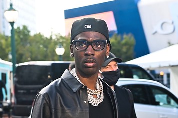 Rapper Young Dolph backstage during day 1 of 2021 ONE Musicfest