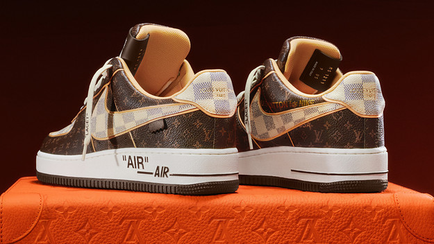 Louis Vuitton adds luxury to Nike Air Force 1 as the sneaker turns 40:  Images of the classic shoe with a glitzy twist 