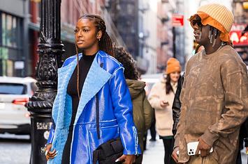 ustine Skye (L) and Lil Yachty are seen in SoHo on January 22, 2022