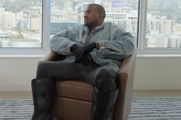 Screenshot of Kanye West during interview