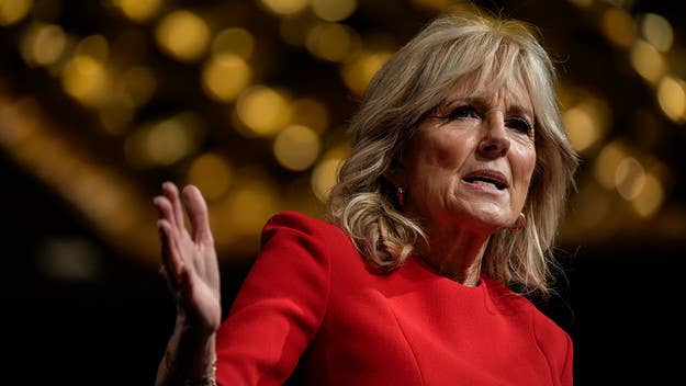 First Lady Jill Biden acknowledged that the previously touted push for free community college was no longer an aspect of the Build Back Better bill.
