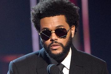 The Weeknd accepts the Song of the Year award for 'Blinding Lights' onstage at the 2021 iHeartRadio Music Awards