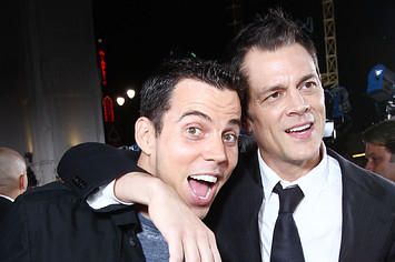 Steve O and Johnny Knoxville at the premiere of 'Jackass 3D' in 2010.