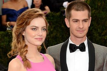 Emma Stone and Andrew Garfield attend the "Charles James: Beyond Fashion" Costume Institute Gala