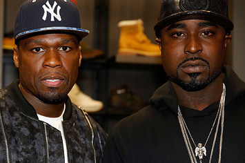50 Cent and Young Buck at a G-Unit event in 2015