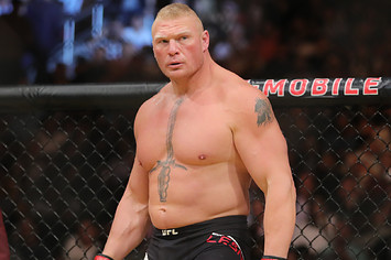 Brock Lesnar during a UFC match in 2016