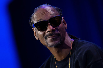 Snoop Dogg attends Super Bowl LVI Halftime Show Press Conference.