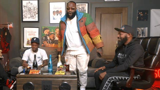 Rick Ross sat down for a chat with DC Young Fly, Karlous Miller and Chico Bean on their '85 South Comedy Show' podcast, but he didn't stay long.