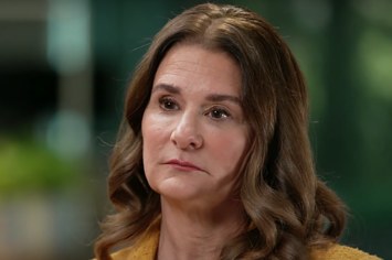 Melinda Gates is pictured in an interview