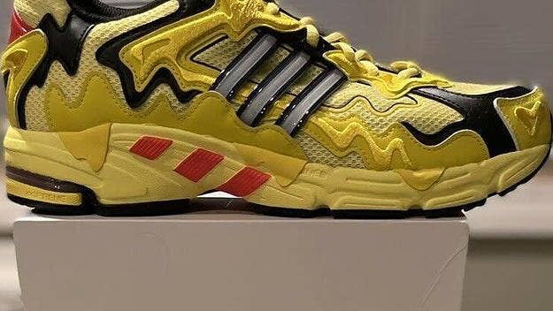 Bad Bunny's Adidas Response CL sneaker collaboration surfaces in a new yellow-based colorway, complemented by hits of silver, black, and red. Click for more.