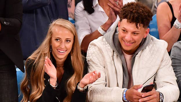 Patrick Mahomes' fiancée, Brittany Matthews, faced backlash after video showed her spraying champagne on fans after the Chiefs beat the Bills on Sunday.