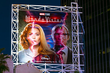 A 'WandaVision' billboard.