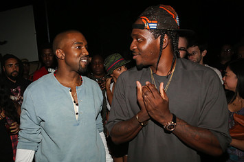 Ye and Pusha-T are seen conversing